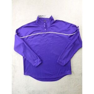 Adidas 1/4 Snap‎ Pullover Women Med Purple Stadium Aeroready Fleece Long Sleeve